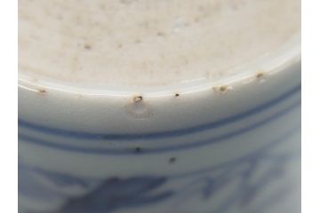古民具・骨董　江戸後期　染付　雲龍図　蕎麦猪口3客セット(和食器)(R-062078)