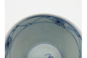 古民具・骨董　江戸後期　染付　雲龍図　蕎麦猪口5客セット(和食器)(R-062079)