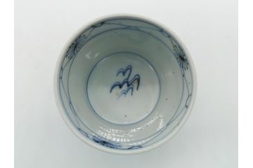 古民具・骨董　江戸後期　染付　雲龍図　蕎麦猪口5客セット(和食器)(R-062080)