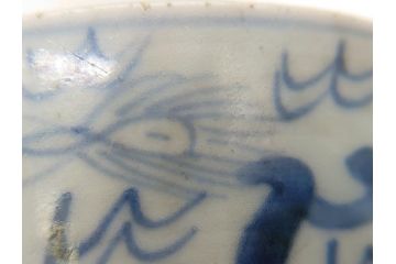 古民具・骨董　江戸後期　染付　雲龍図　蕎麦猪口5客セット(和食器)(R-062080)