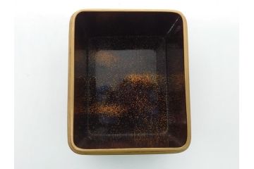 江戸〜明治期　木製　梨地　漆器　蒔絵　長門沢瀉文　凛とした佇まいが気品を感じさせる小箱3個セット(大1個、小2個)(小物入れ、漆工芸)(R-062082)