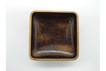 江戸〜明治期　木製　梨地　漆器　蒔絵　長門沢瀉文　凛とした佇まいが気品を感じさせる小箱3個セット(大1個、小2個)(小物入れ、漆工芸)(R-062082)