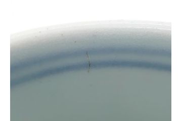 江戸後期　古伊万里　染付　矢羽根文　岩波文　飽きが来ないシンプルな幾何学模様の2.5寸猪口2客セット(和食器)(R-062083)