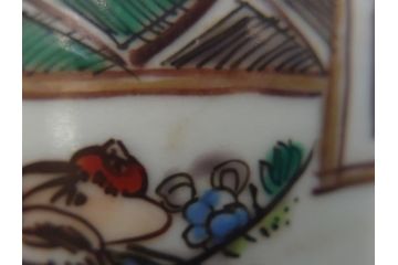 幕末期　伊万里焼　色絵　染付　花鳥文　色彩とフォルムの美しさが食卓に華やぎをもたらす2寸猪口8客セット(輪花型、和食器)(R-062084)