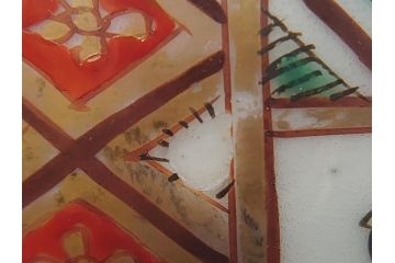 幕末期　伊万里焼　色絵　染付　花鳥文　色彩とフォルムの美しさが食卓に華やぎをもたらす2寸猪口8客セット(輪花型、和食器)(R-062084)