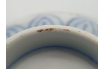 幕末期　伊万里焼　色絵　染付　花鳥文　色彩とフォルムの美しさが食卓に華やぎをもたらす2寸猪口8客セット(輪花型、和食器)(R-062084)