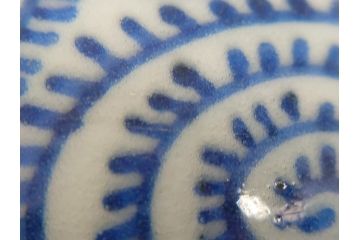 希少　江戸期　古伊万里　染付　蛸唐草文　見込み松竹梅　四方襷　5寸　約15cm　吉祥を招くおめでたい絵付けの深皿(中鉢、どんぶり、丼ぶり、中皿、五寸、和食器、和皿)(R-062089)