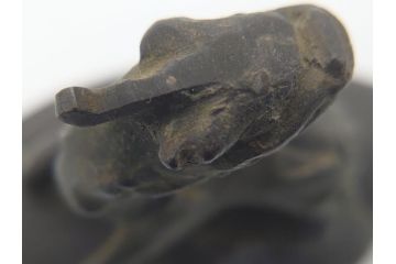 古玩　古銅　麒麟　鳳凰双耳　人物　台座付き　躍動感ある細工に見惚れてしまう香炉(中国?、仏具)(R-062090)
