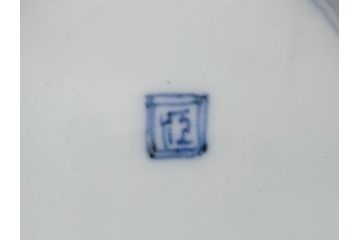 幕末〜明治期　伊万里焼　金襴手　色絵　染付　花桃文　5.4寸皿　約16.5cm　煌びやかで豪華な絵付けの深皿3枚セット(五寸四分、中皿、和食器、和皿)(R-062092)