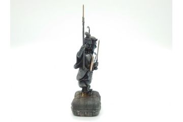 謹作　金工　鈴木幸平　銀製　開眼供養軍　総本山比叡山延暦寺　三面大黒天(共箱無し、厨子付き、仏像、仏具)(R-062095)