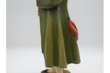 イタリア　ANRI(アンリ)　傘を持つ男　紳士　高さ約52cm　手彫りの温かい味わいが伝わってくる木彫り人形(置物、ウッドドール)(R-062099)