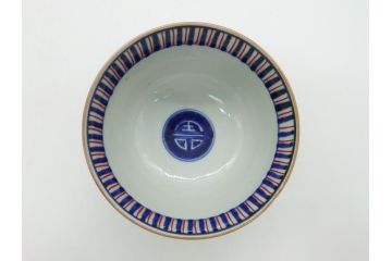 江戸期　大明萬暦年製　古伊万里　色絵　染付　稀少図柄　馬　3.8寸　約11.5cm　生き生きとした馬の絵付けが魅力の蓋付き茶碗2客セット(和食器、三寸八分)(R-062101)