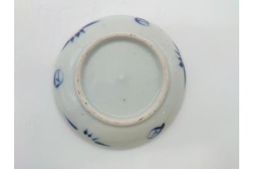 明治期　伊万里　色絵　染付　金彩　梅鳥文　3.7寸皿　約11cm　食卓を鮮やかに演出する小皿5枚セット(三寸七分、和食器、和皿)(R-062105)