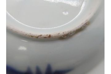 明治期　伊万里　色絵　染付　金彩　梅鳥文　3.7寸皿　約11cm　食卓を鮮やかに演出する小皿5枚セット(三寸七分、和食器、和皿)(R-062105)