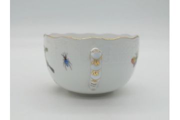 ヘレンド　ハンガリー　HEREND HVNGARY　HANDPAINTED　ロスチャイルド・バード　トリオ　美しい金彩の飾りで縁取られたエレガントな皿&カップ&ソーサー(HUNGARY、プレート、C&S)(R-062106)