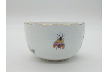 ヘレンド　ハンガリー　HEREND HVNGARY　HANDPAINTED　ロスチャイルド・バード　トリオ　美しい金彩の飾りで縁取られたエレガントな皿&カップ&ソーサー(HUNGARY、プレート、C&S)(R-062106)