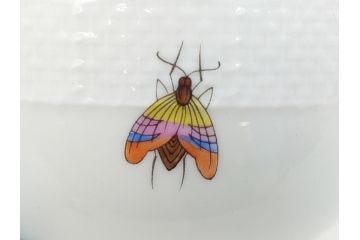 ヘレンド　ハンガリー　HEREND HVNGARY　HANDPAINTED　ロスチャイルド・バード　トリオ　美しい金彩の飾りで縁取られたエレガントな皿&カップ&ソーサー(HUNGARY、プレート、C&S)(R-062106)