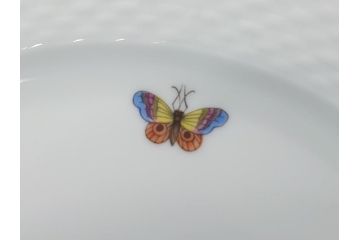 ヘレンド　ハンガリー　HEREND HVNGARY　HANDPAINTED　ロスチャイルド・バード　トリオ　美しい金彩の飾りで縁取られたエレガントな皿&カップ&ソーサー(HUNGARY、プレート、C&S)(R-062106)