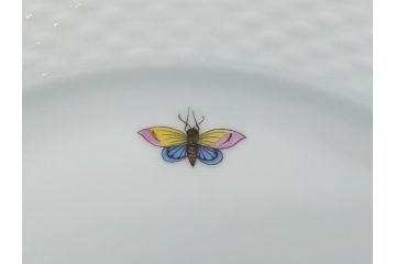 ヘレンド　ハンガリー　HEREND HVNGARY　HANDPAINTED　ロスチャイルド・バード　トリオ　美しい金彩の飾りで縁取られたエレガントな皿&カップ&ソーサー(HUNGARY、プレート、C&S)(R-062106)