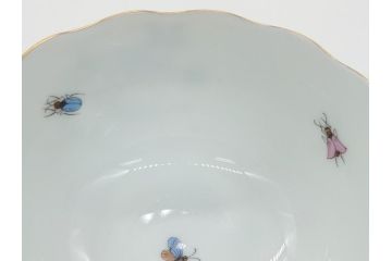 ハンガリー　HEREND HVNGARY　HANDPAINTED　ヘレンド　ロスチャイルド・バード　美しい金彩の飾りで縁取られたエレガントなティーカップ&ソーサー3客セット(C&S)(R-062107)