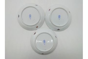 ハンガリー　HEREND HVNGARY　HANDPAINTED　ヘレンド　ロスチャイルド・バード　美しい金彩の飾りで縁取られたエレガントなティーカップ&ソーサー3客セット(C&S)(R-062107)