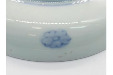 幕末期　伊万里　色絵　染付　金彩　4.5寸皿　約13.5cm　繊細で温かみのある絵付けが魅力の深皿5枚セット(四寸五分、中皿、和食器、和皿)(R-062109)