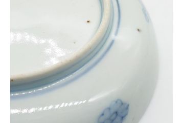 幕末期　伊万里　色絵　染付　金彩　4.5寸皿　約13.5cm　繊細で温かみのある絵付けが魅力の深皿5枚セット(四寸五分、中皿、和食器、和皿)(R-062109)