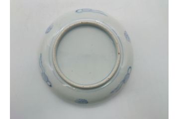 幕末期　伊万里　色絵　染付　金彩　4.5寸皿　約13.5cm　繊細で温かみのある絵付けが魅力の深皿3枚セット(四寸五分、中皿、和食器、和皿)(R-062110)