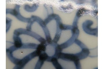 幕末期　伊万里　色絵　染付　金彩　4.5寸皿　約13.5cm　繊細で温かみのある絵付けが魅力の深皿3枚セット(四寸五分、中皿、和食器、和皿)(R-062110)