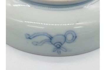 幕末期　伊万里　色絵　染付　金彩　4.5寸皿　約13.5cm　繊細で温かみのある絵付けが魅力の深皿3枚セット(四寸五分、中皿、和食器、和皿)(R-062111)