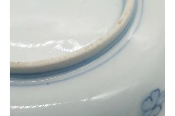 幕末期　伊万里　色絵　染付　金彩　4.5寸皿　約13.5cm　繊細で温かみのある絵付けが魅力の深皿3枚セット(四寸五分、中皿、和食器、和皿)(R-062111)