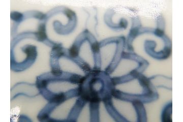 幕末期　伊万里　色絵　染付　金彩　4.5寸皿　約13.5cm　繊細で温かみのある絵付けが魅力の深皿5枚セット(四寸五分、中皿、和食器、和皿)(R-062112)