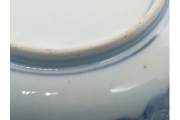幕末期　伊万里　色絵　染付　金彩　4.5寸皿　約13.5cm　繊細で温かみのある絵付けが魅力の深皿5枚セット(四寸五分、中皿、和食器、和皿)(R-062113)