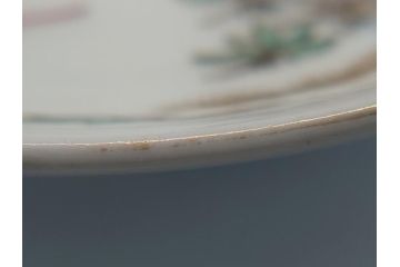 幕末期　伊万里　色絵　染付　金彩　4.5寸皿　約13.5cm　繊細で温かみのある絵付けが魅力の深皿5枚セット(四寸五分、中皿、和食器、和皿)(R-062113)