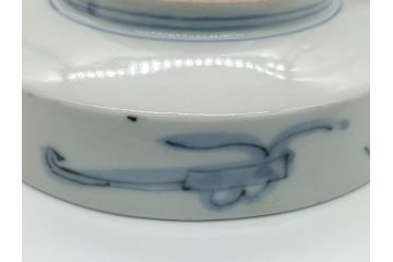 幕末〜明治期　伊万里焼　金襴手　色絵　染付　花桃文　5.4寸皿　約16.5cm　煌びやかで豪華な絵付けの深皿3枚セット(五寸四分、和皿、中皿、和食器)(R-062115)