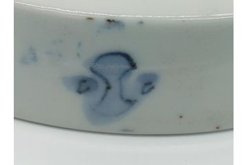 幕末〜明治期　伊万里焼　金襴手　色絵　染付　花桃文　5.4寸皿　約16.5cm　煌びやかで豪華な絵付けの深皿3枚セット(五寸四分、和皿、中皿、和食器)(R-062115)