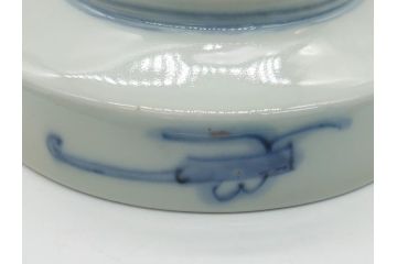 幕末〜明治期　伊万里焼　金襴手　色絵　染付　花桃文　5.4寸皿　約16.5cm　煌びやかで豪華な絵付けの深皿3枚セット(五寸四分、和皿、中皿、和食器)(R-062117)