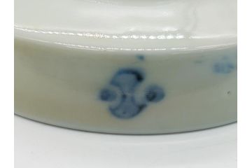 幕末〜明治期　伊万里焼　金襴手　色絵　染付　花桃文　5.4寸皿　約16.5cm　煌びやかで豪華な絵付けの深皿3枚セット(五寸四分、和皿、中皿、和食器)(R-062117)