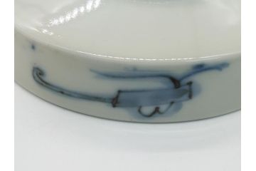 幕末〜明治期　伊万里焼　金襴手　色絵　染付　花桃文　5.4寸皿　約16.5cm　煌びやかで豪華な絵付けの深皿2枚セット(五寸四分、和皿、中皿、和食器)(R-062118)
