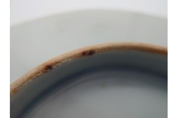 幕末〜明治期　伊万里焼　金襴手　色絵　染付　花桃文　5.4寸皿　約16.5cm　煌びやかで豪華な絵付けの深皿2枚セット(五寸四分、和皿、中皿、和食器)(R-062118)