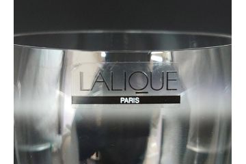 フランス　LALIQUE(ラリック)　卓越した上品さをまとうワイングラス2客セット(クリスタル)(R-062121)