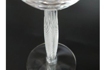 フランス　LALIQUE(ラリック)　卓越した上品さをまとうワイングラス2客セット(クリスタル)(R-062121)