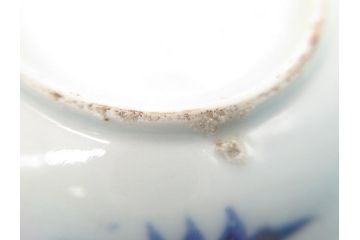 明治期　伊万里　色絵　染付　金彩　梅鳥文　3.7寸皿　約11cm　食卓を鮮やかに演出する小皿5枚セット(三寸七分、和食器、和皿)(R-062138)