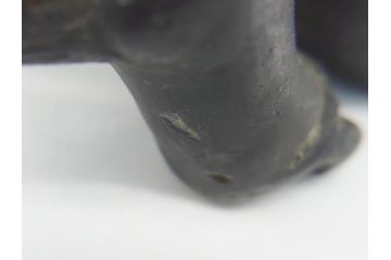 古玩　古銅　香炉　意匠を凝らした彫刻が見事な獅子2体(大、小)(置物、ディスプレイ、仏具、中国?)(R-062139)