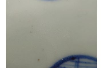 古伊万里　染付　丸紋　隅切り　5.3寸　約16cm　食卓を爽やかに彩る正角皿3客セット(葵、団花紋、五寸三分、変形皿、中皿、和皿、和食器)(R-062141)