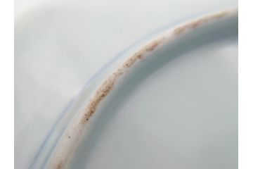 古伊万里　染付　丸紋　隅切り　5.3寸　約16cm　食卓を爽やかに彩る正角皿3客セット(葵、団花紋、五寸三分、変形皿、中皿、和皿、和食器)(R-062141)