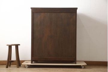中古　松本民芸家具　シックで落ち着いた佇まいが魅力的なA型下駄箱(収納棚、戸棚、キャビネット)(定価約34万円)(R-062150)