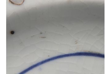 江戸期　色絵　染付　花文　5寸　15　食卓を華やかに彩る深皿2客セット(五寸、リム皿、中皿、和食器、和皿)(R-062165)