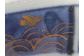 明治期　上手物　伊万里　色絵　お茶の時間を華やかに演出する湯呑み2客セット(大・小)(和食器、茶器、茶道具)(R-062168)