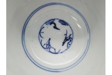 明治期　上手物　伊万里　色絵　お茶の時間を華やかに演出する湯呑み2客セット(大・小)(和食器、茶器、茶道具)(R-062169)